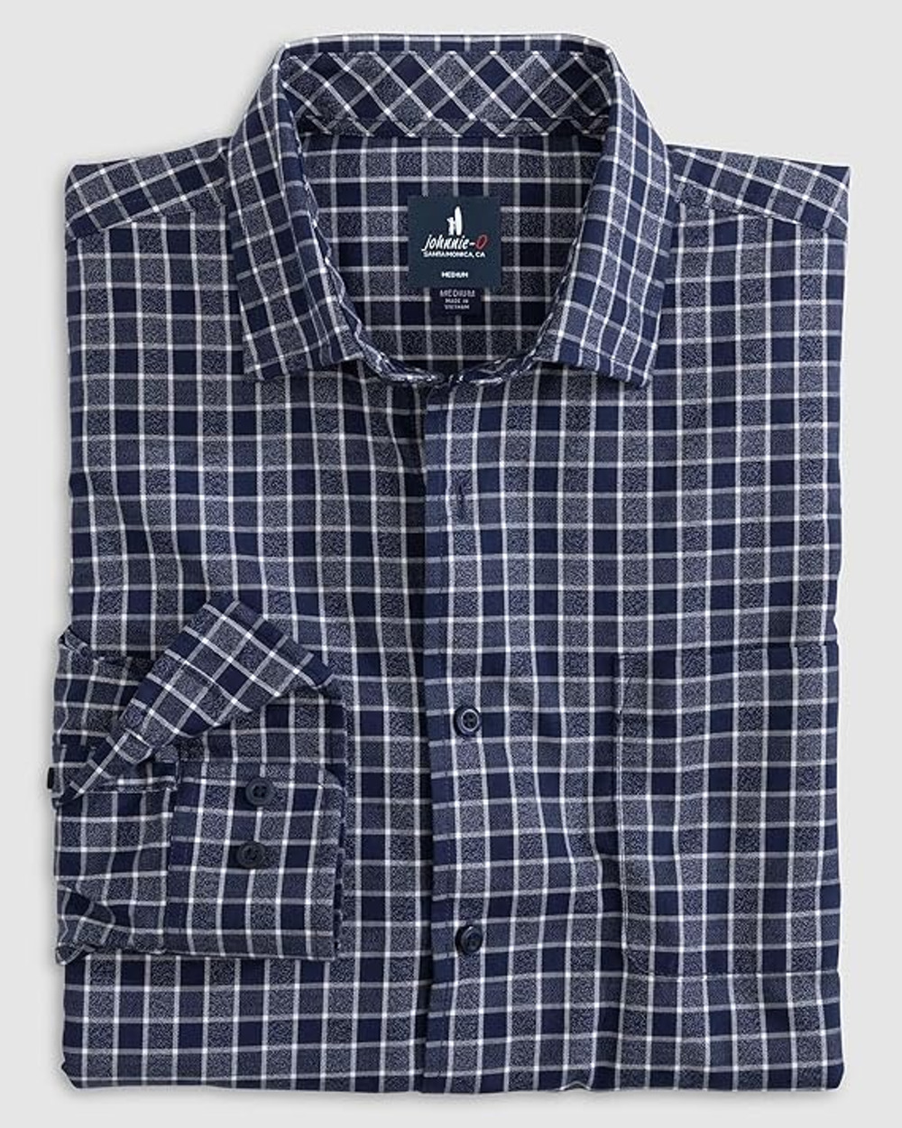 johnnie-O Mitchell Tucked Button Up Shirt Wake Size XL Coastal Business
